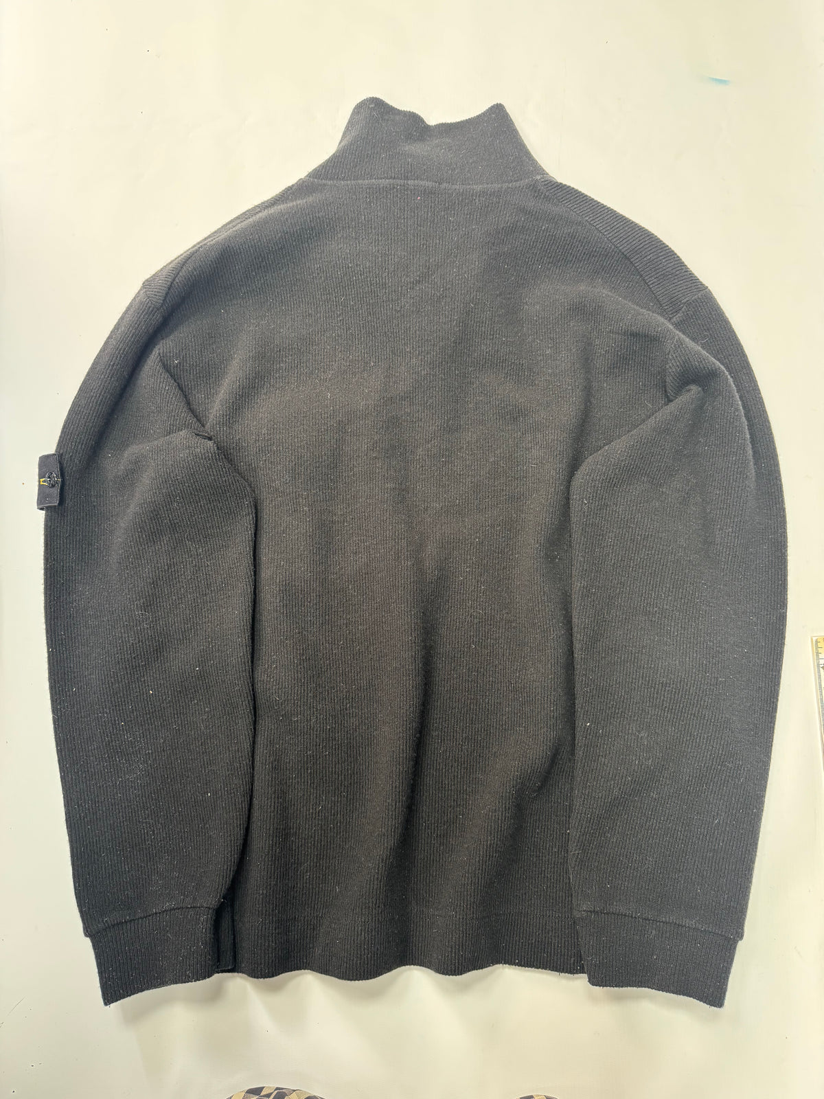 Stone island vintage quarter zip knit sweatshirt (XXL)