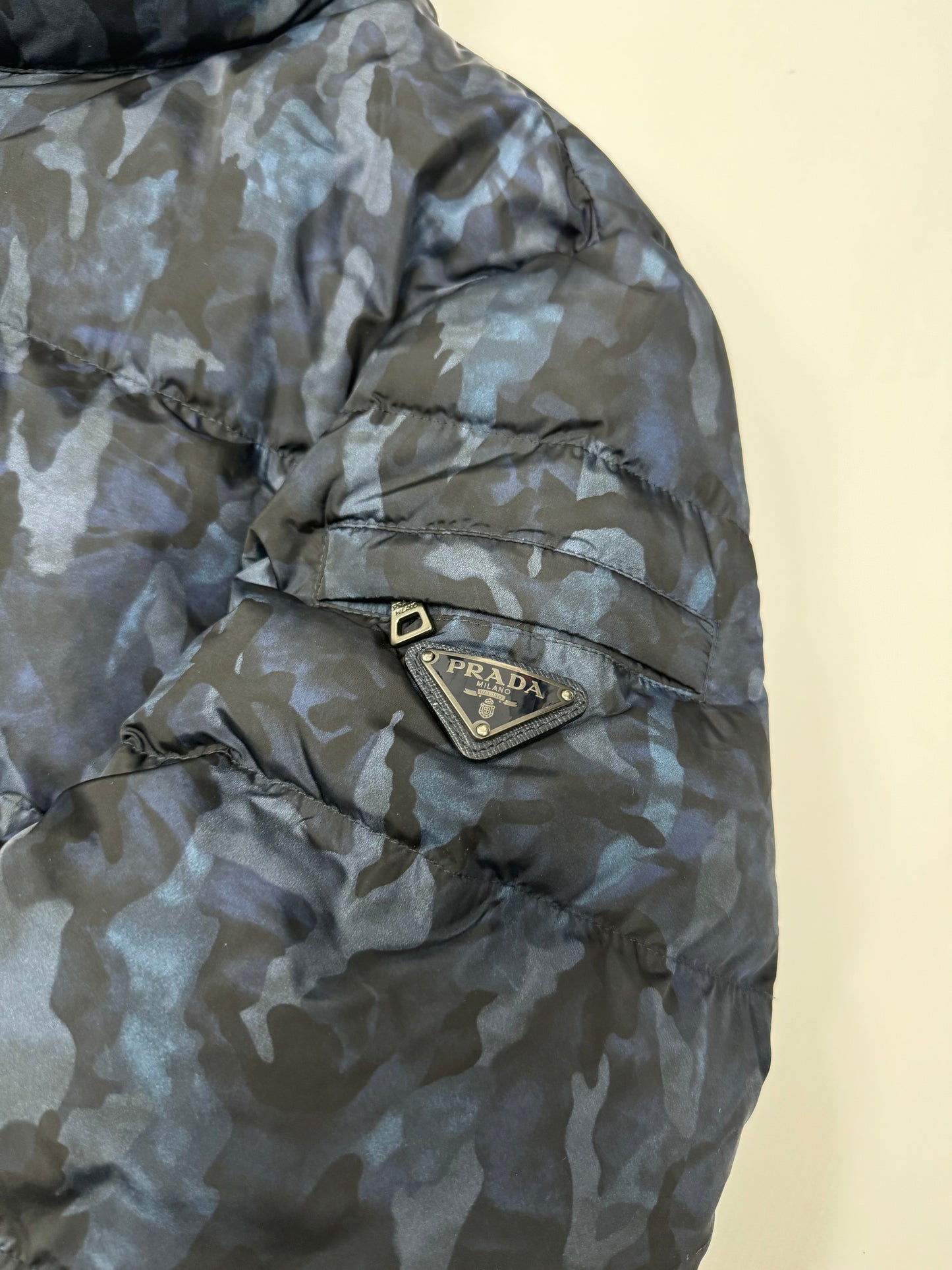 Prada Milano camo down puffer jacket (L)