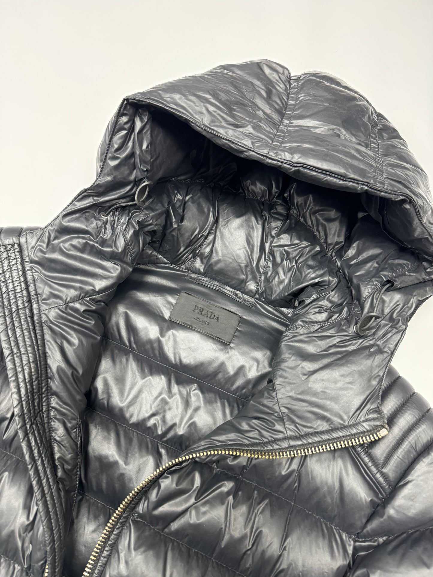 Prada Milano biker style down jacket (L)