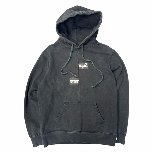 Supreme x comme des garçon split box logo hoodie (M)