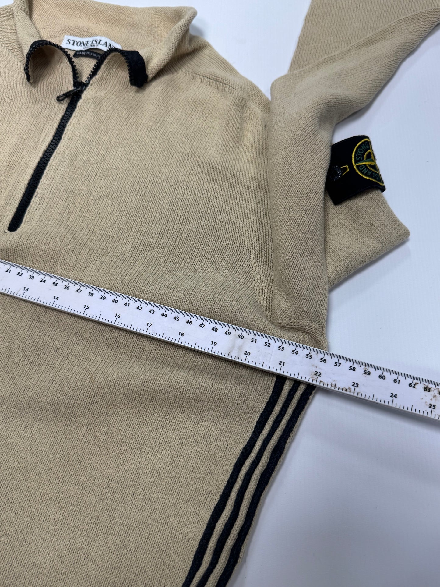 Stone island quarter zip knit sweatshirt (L)