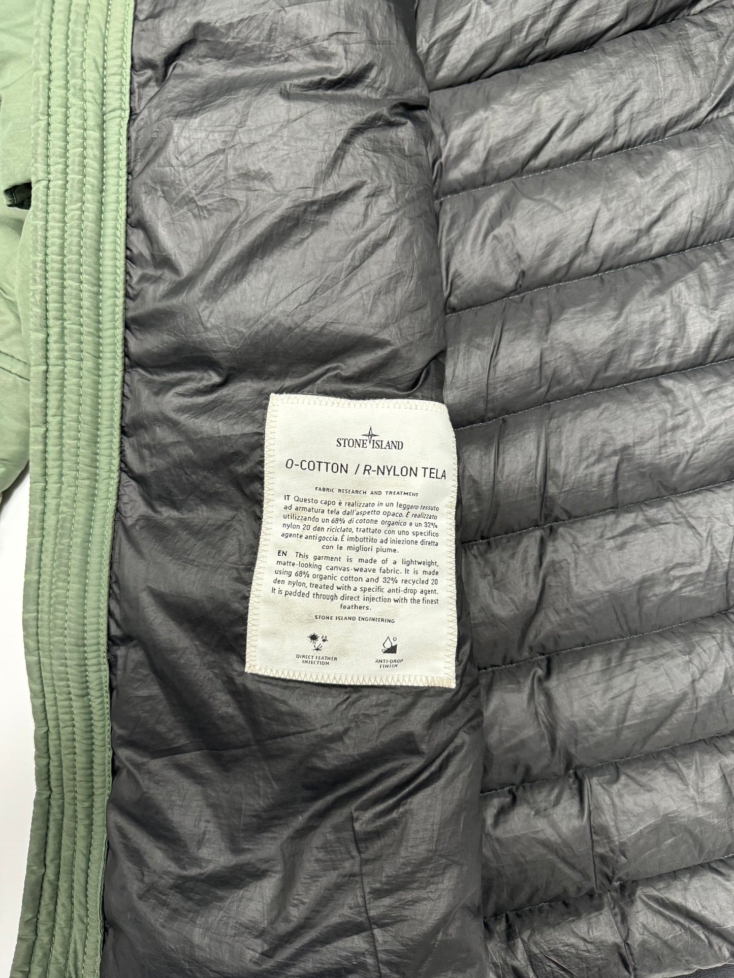Stone island nylon tela down jacket (XXL)