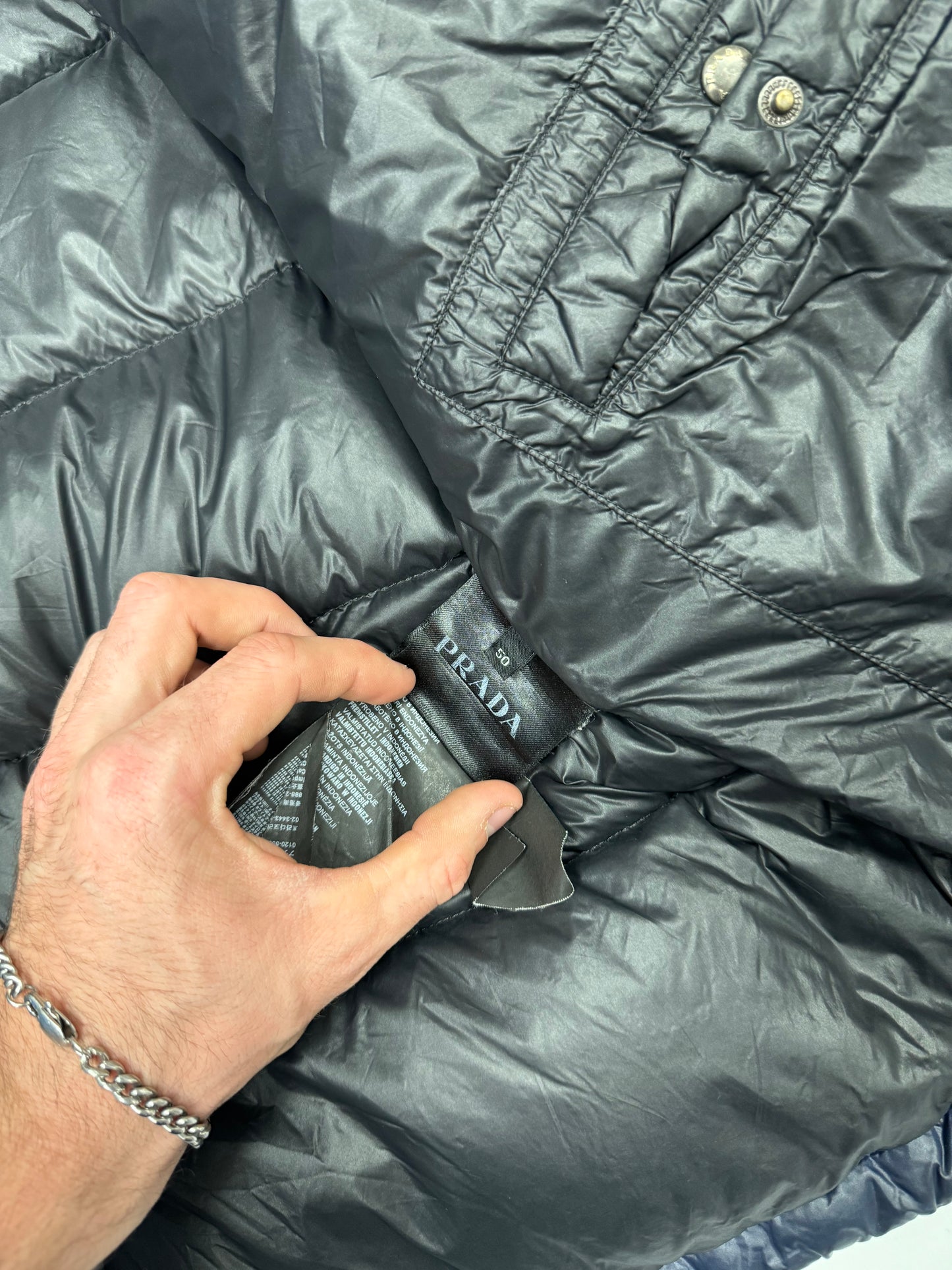 Prada Milano puffer jacket (L)