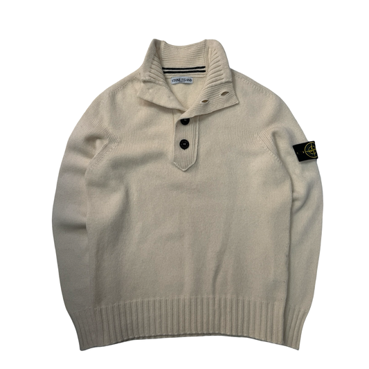 Stone island vintage quarter zip knit sweatshirt (L)