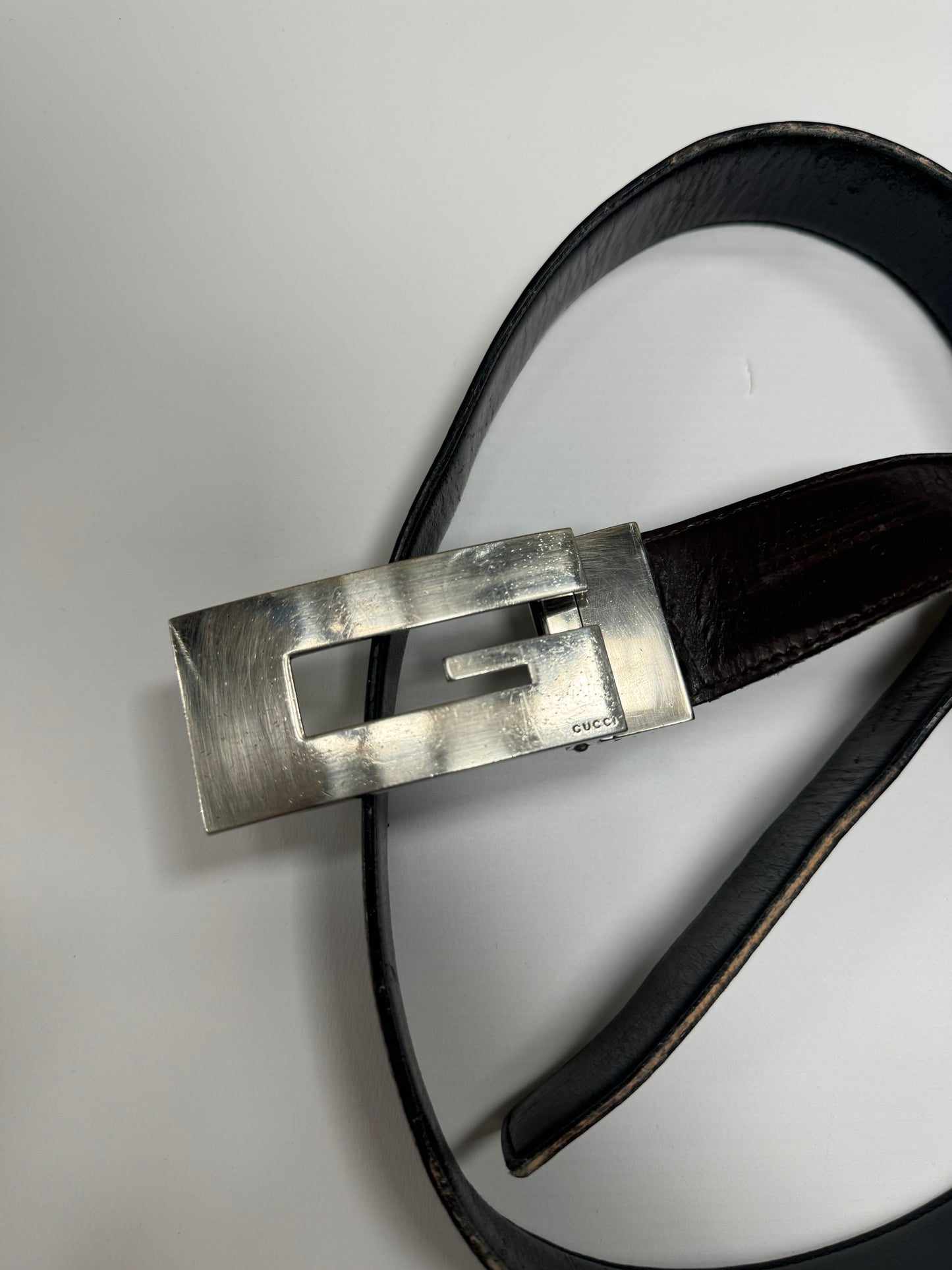 Gucci G buckle belt (S)