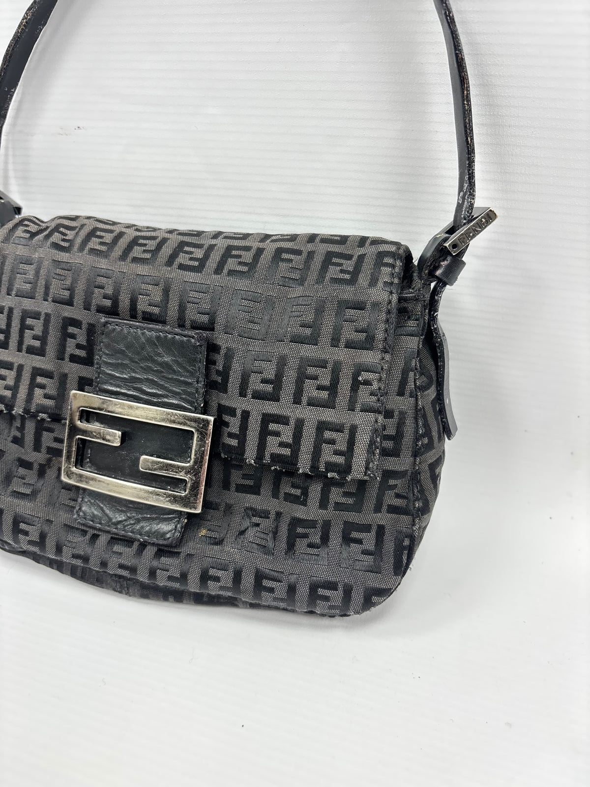 Fendi Zucca mini FF baguette shoulder bag