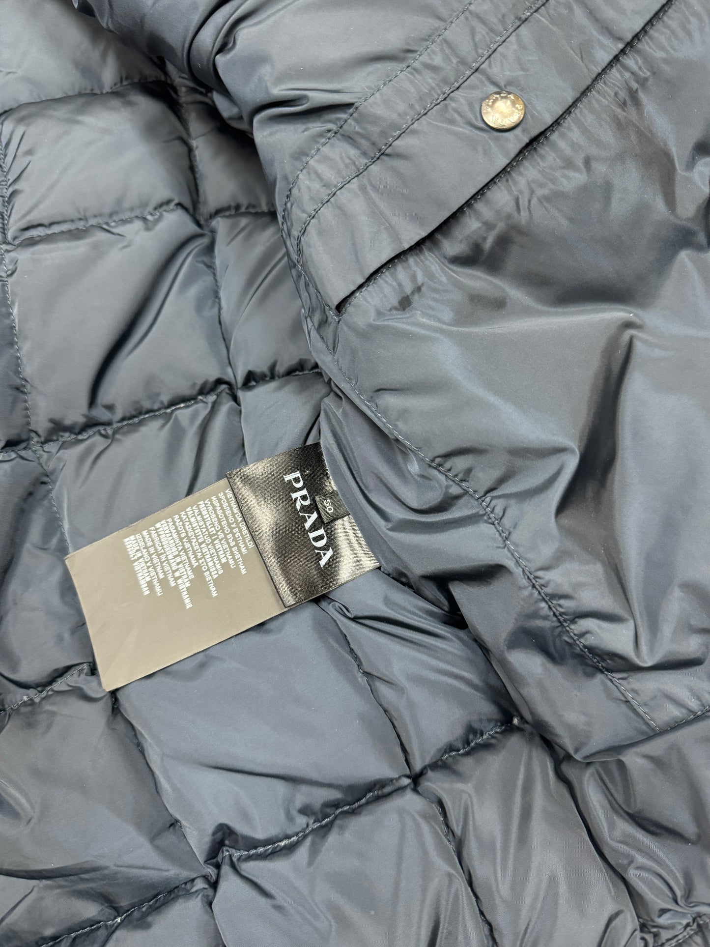 Prada Milano nylon square panel down jacket (L)