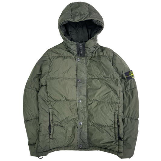 Stone island crinkle reps down jacket (L)