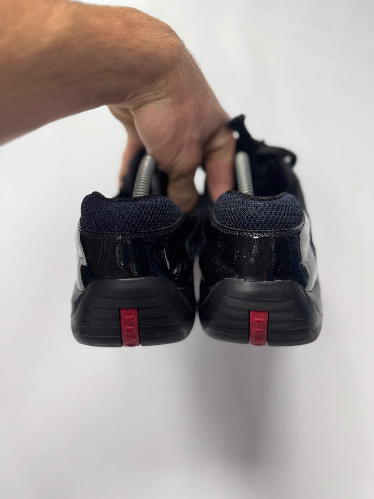 Prada America cup navy patent leather (9.5)
