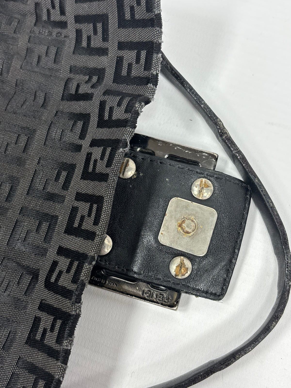 Fendi Zucca mini FF baguette shoulder bag