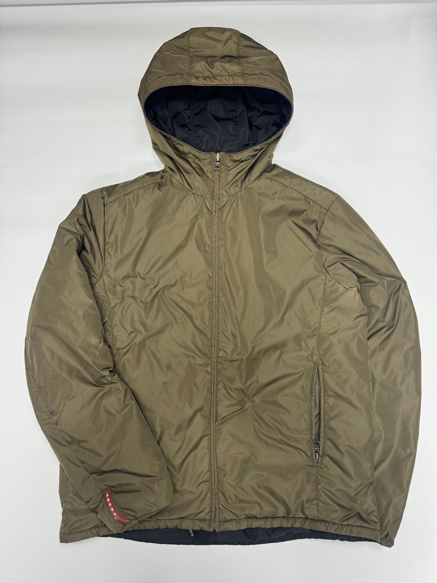 Prada sport padded nylon reversible jacket (L)