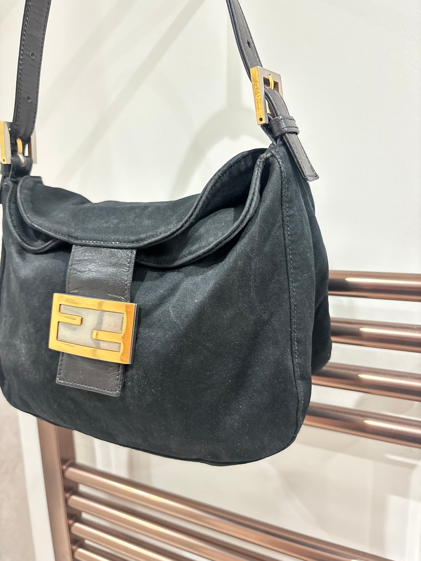 Fendi Mamma Baguette satin shoulder bag