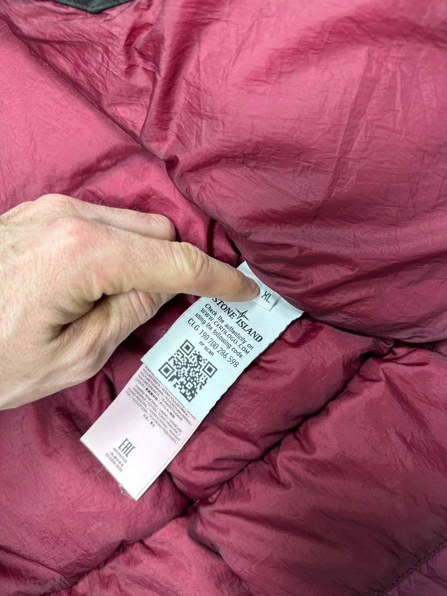 Stone island garment dyed down jacket (XL)