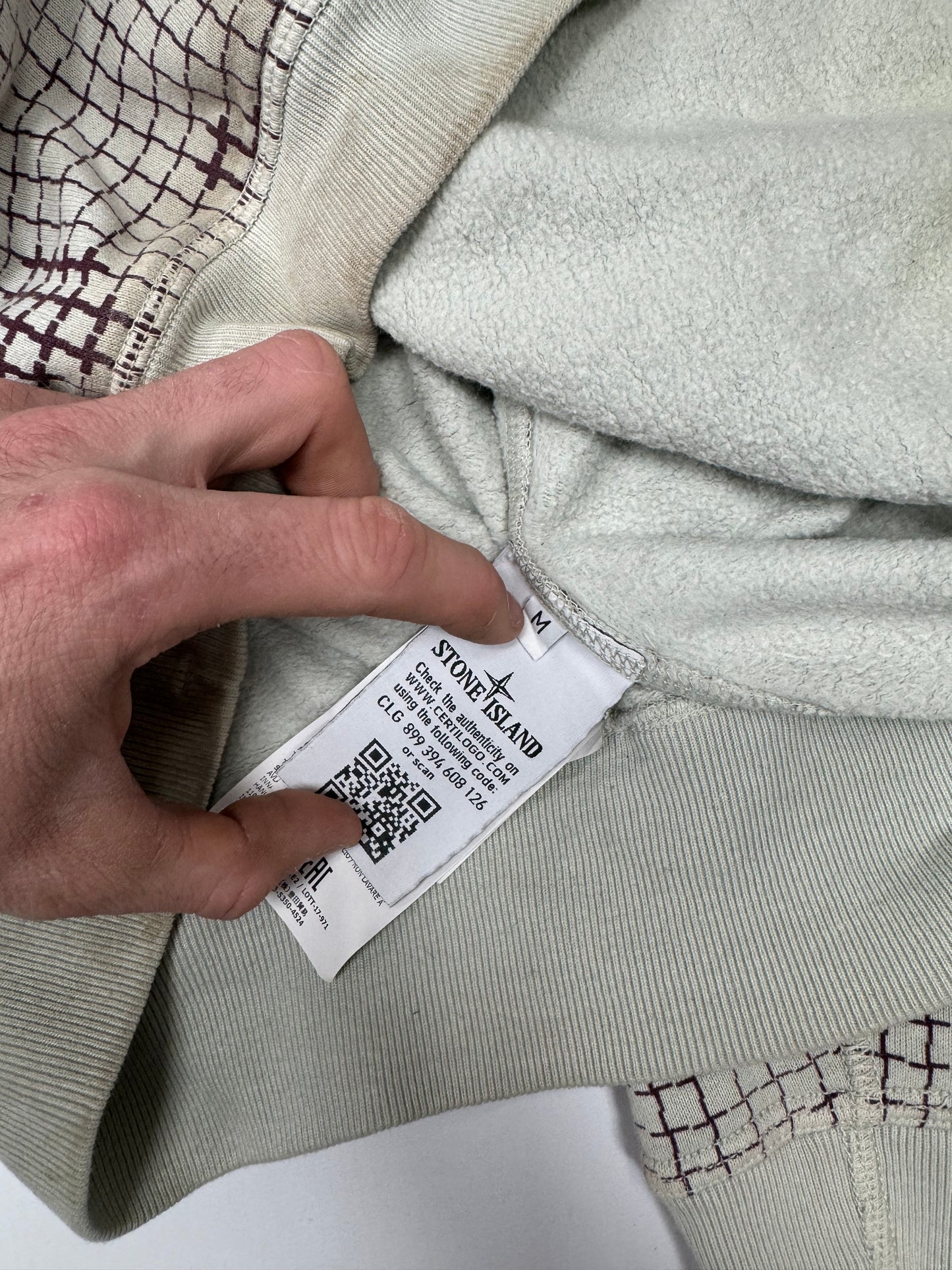 Stone island grid camo hoodie (M)