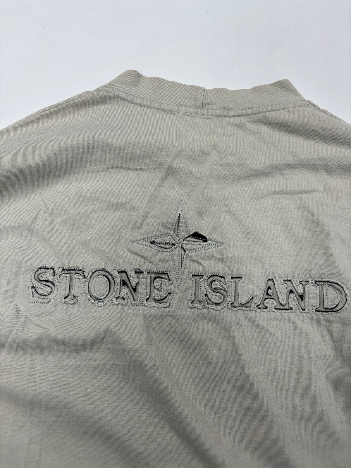 Stone island S/S 2004 spell out long sleeve top (XL)