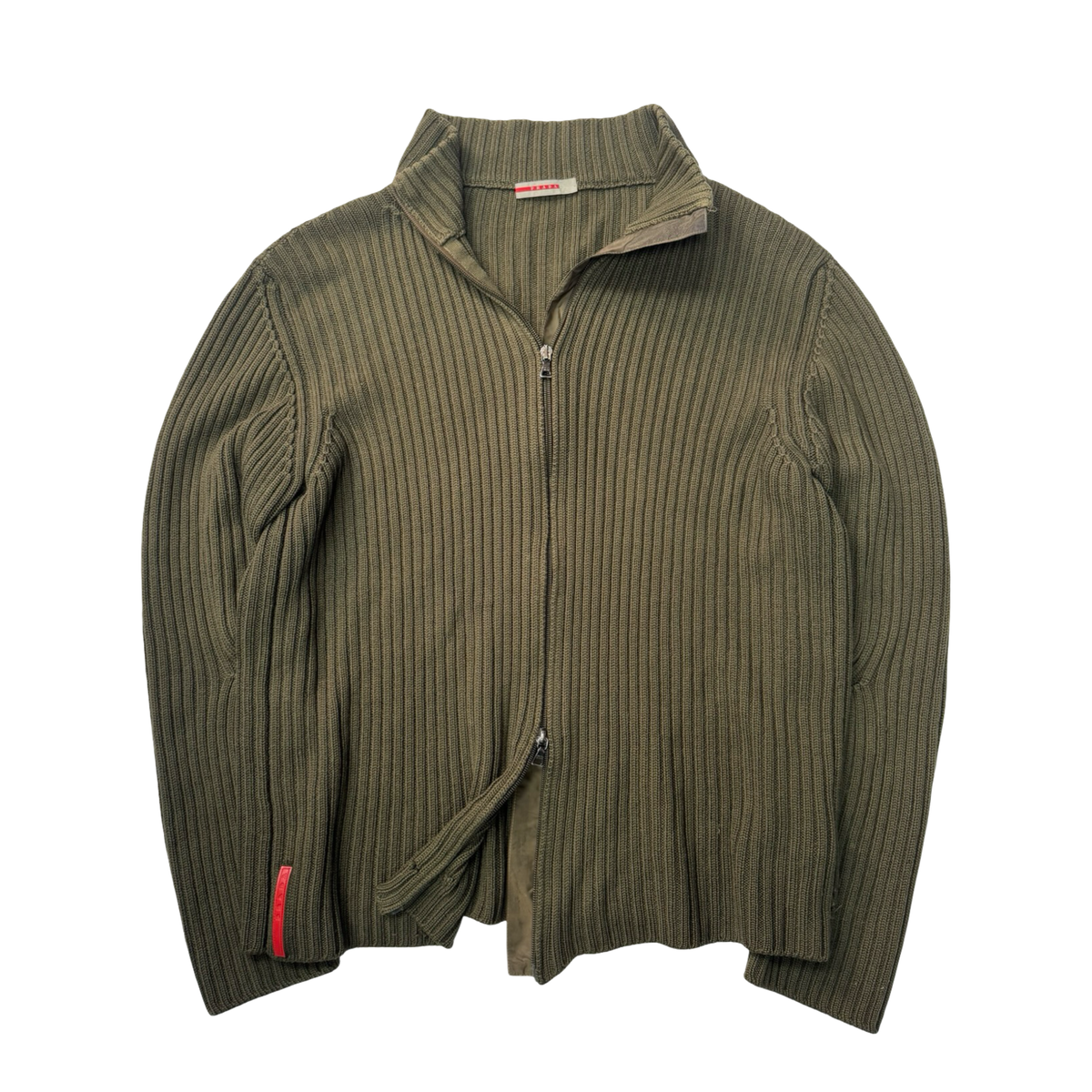 Prada sport lana wool knit zip up (L)