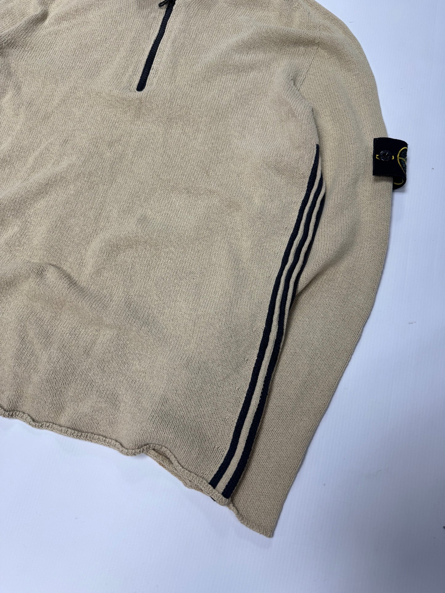 Stone island quarter zip knit sweatshirt (L)