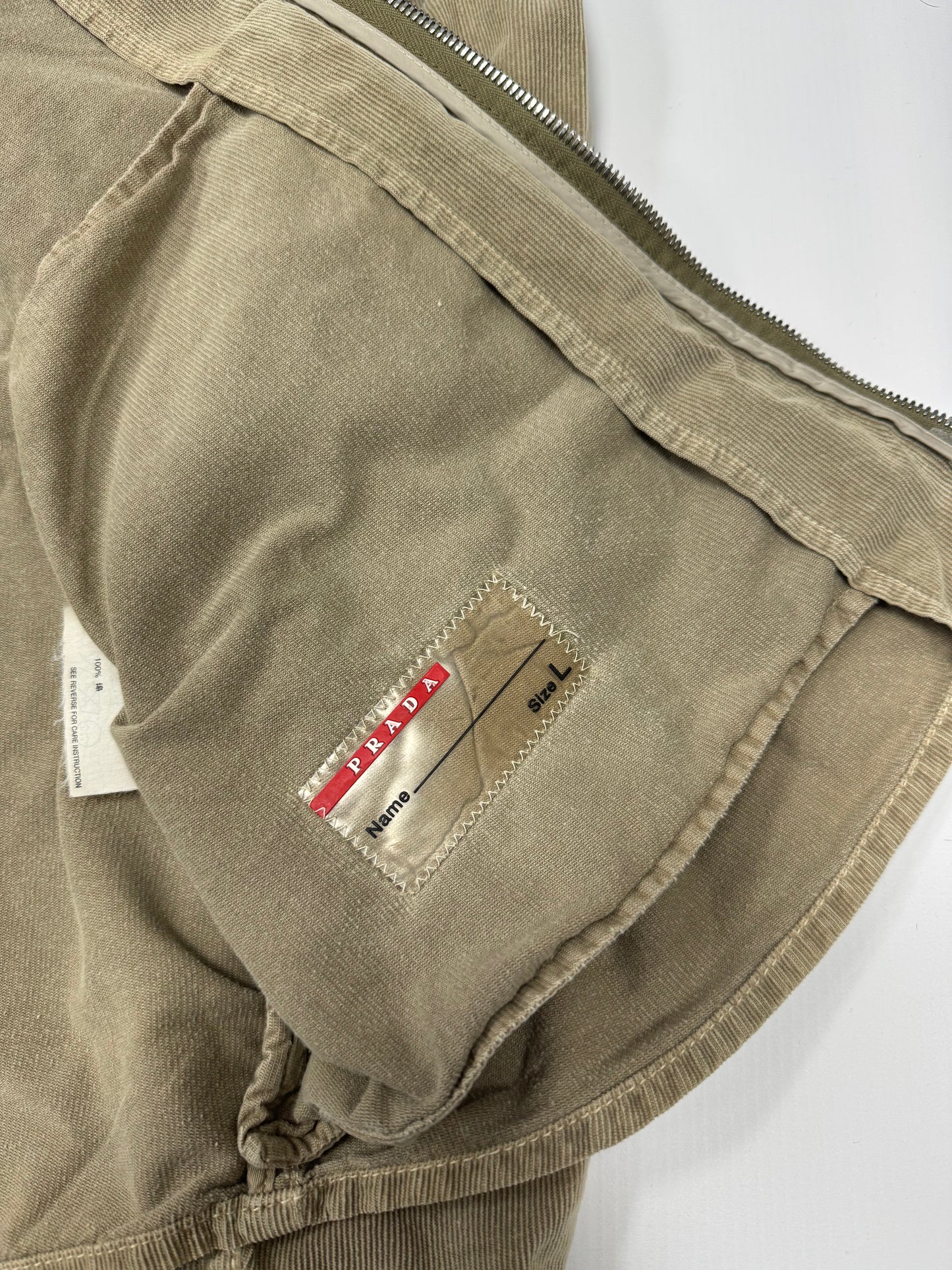 Prada sport cord Harrington over shirt (L)