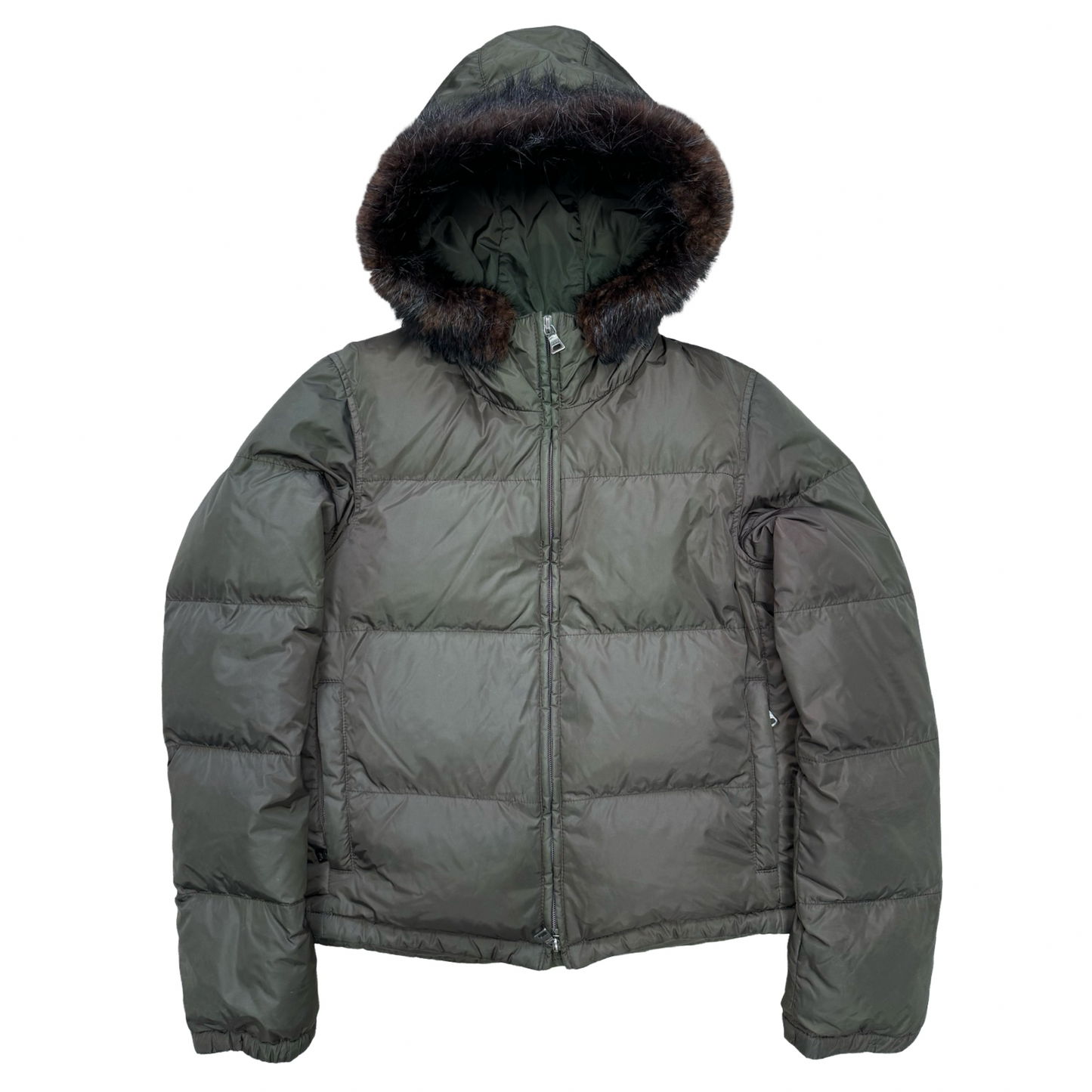 Prada sport fur hood jacket (S)