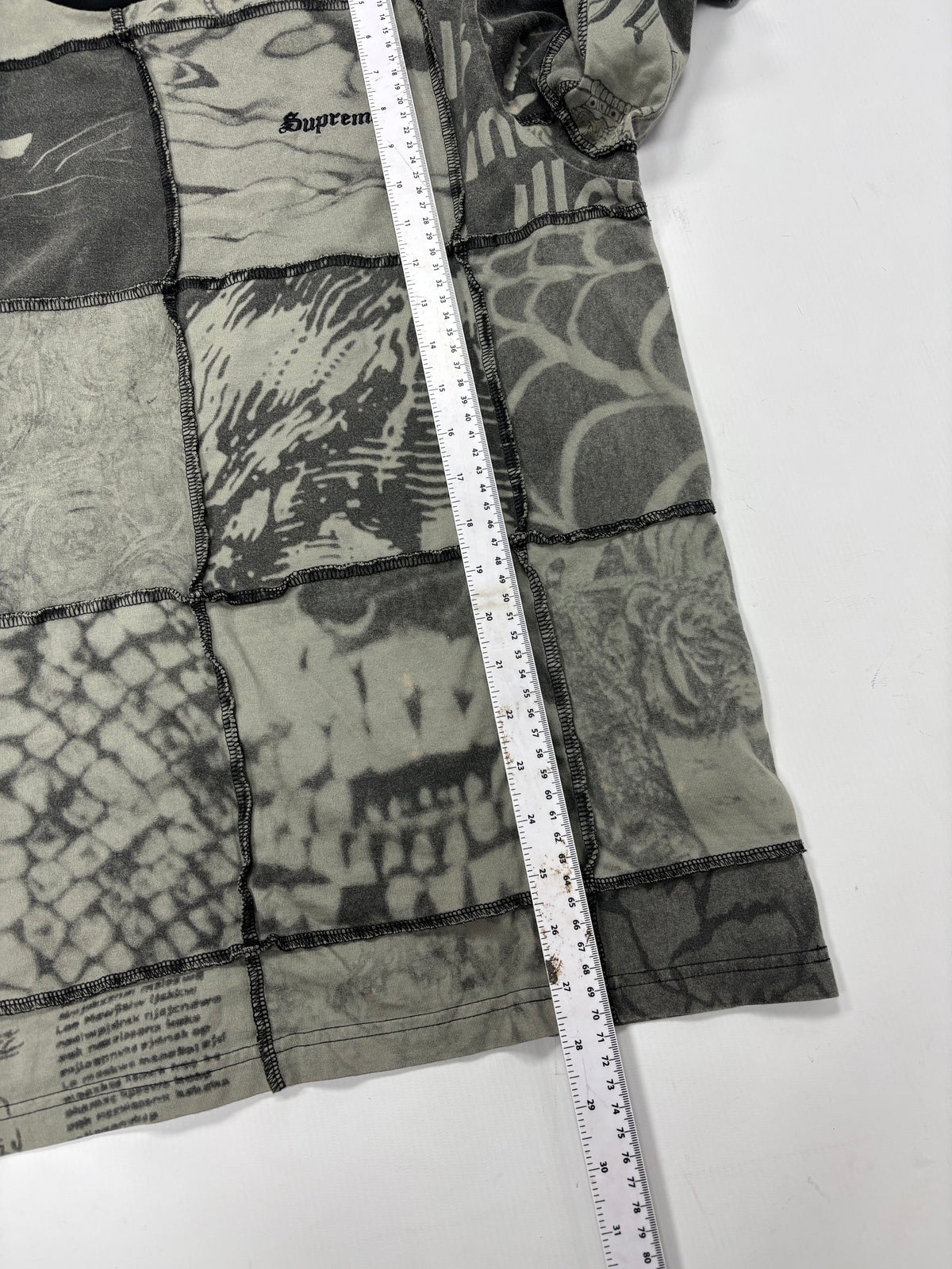 Supreme patchwork long sleeve top (M)