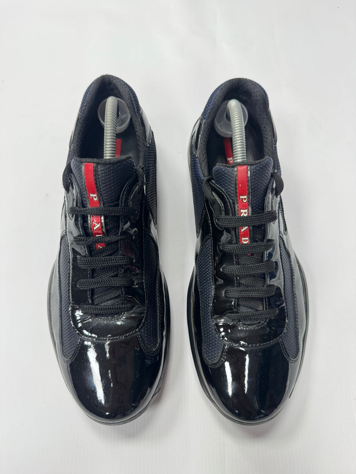 Prada America cup navy patent leather (9.5)