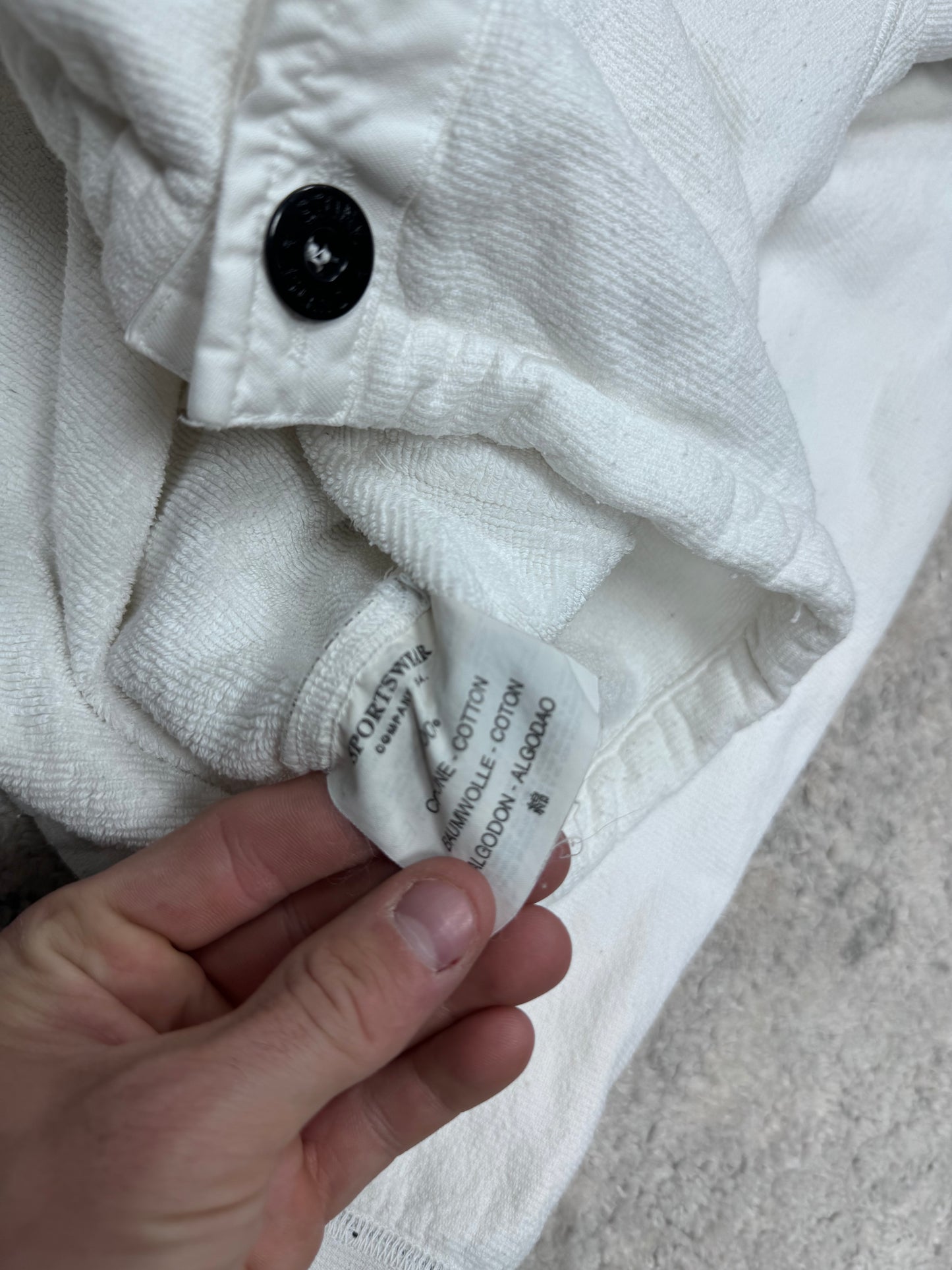 Stone island button up flannel hoodie (M)