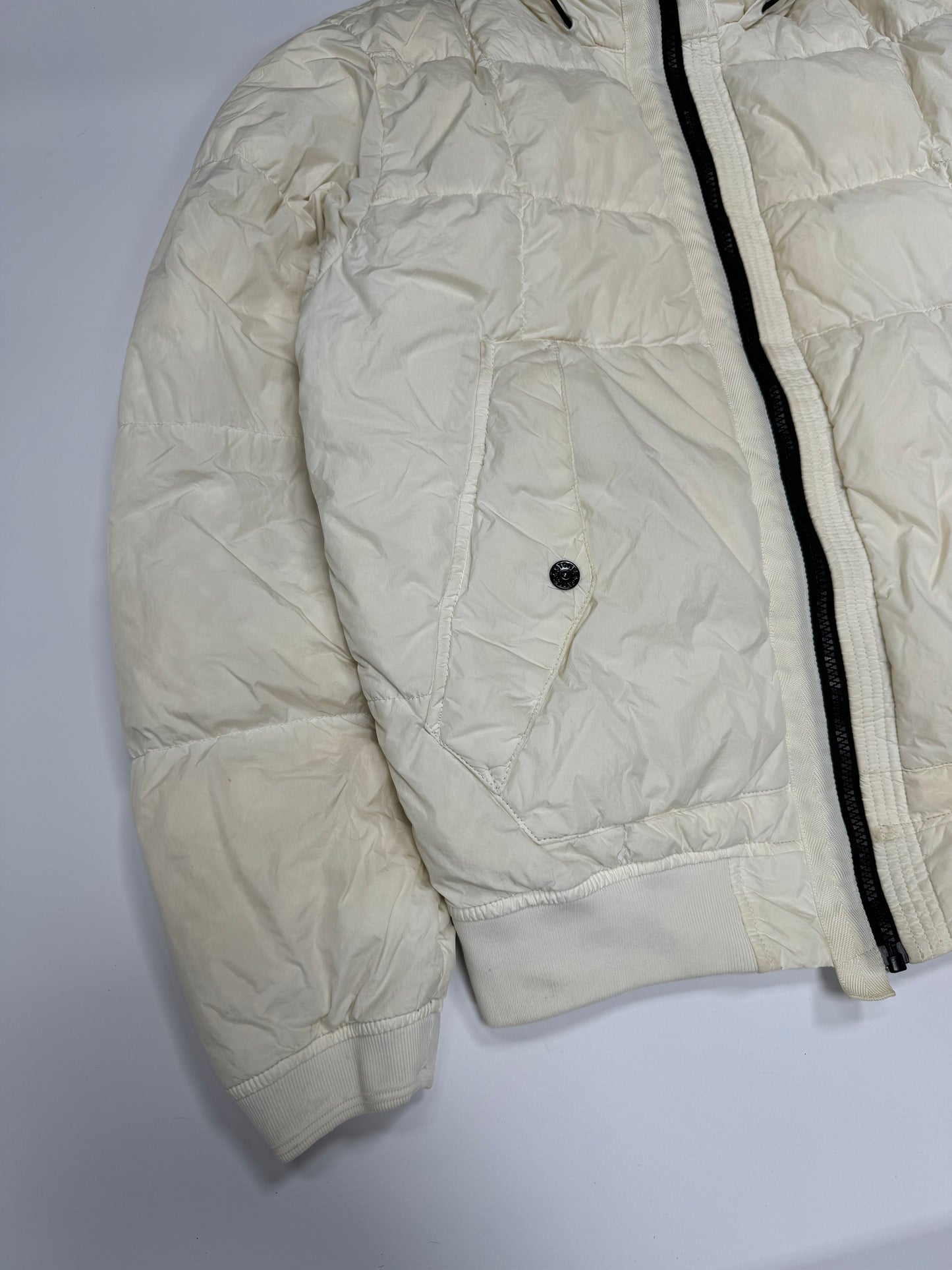 Stone island garment dyed down puffer (S)