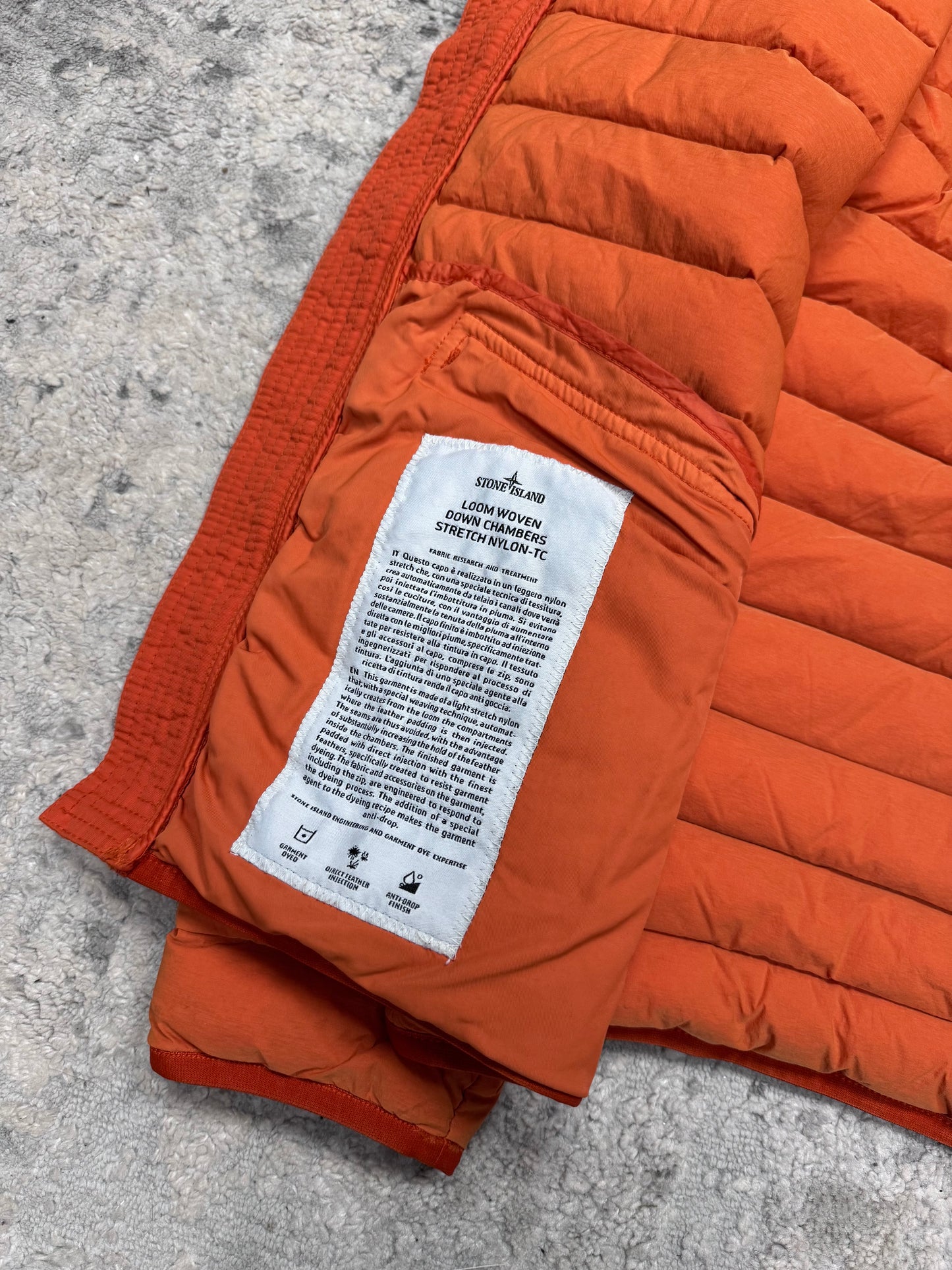 Stone island loom woven down jacket (M)