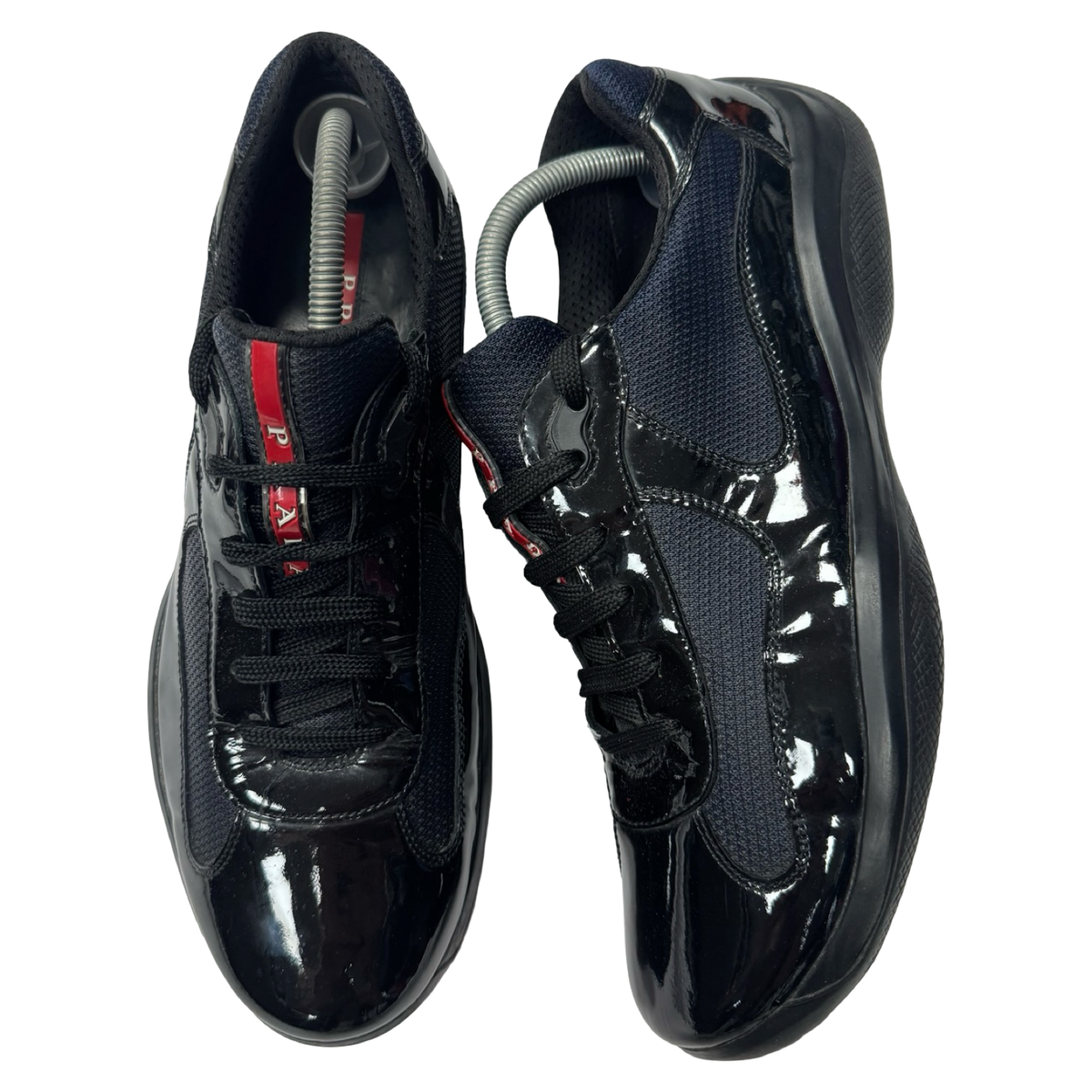 Prada America cup navy patent leather (9.5)