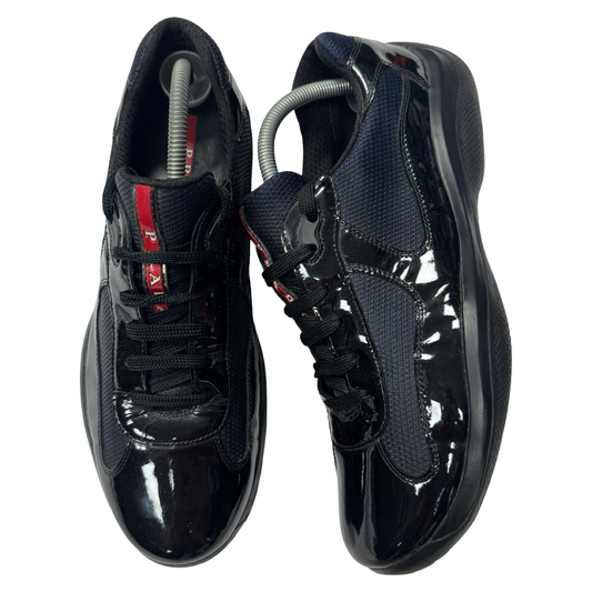 Prada America cup navy patent leather (9.5)