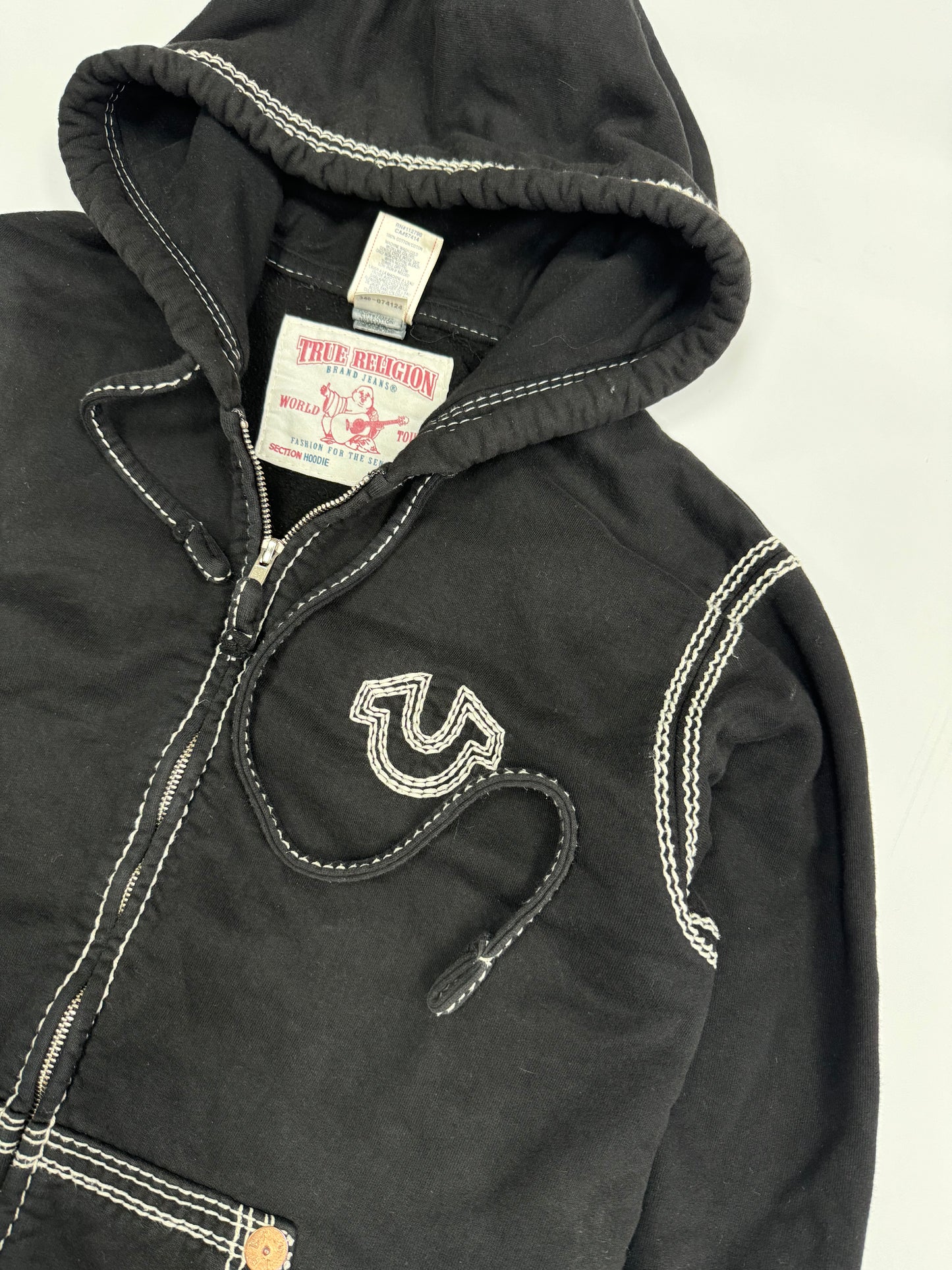 True religion big stitch hoodie (S)