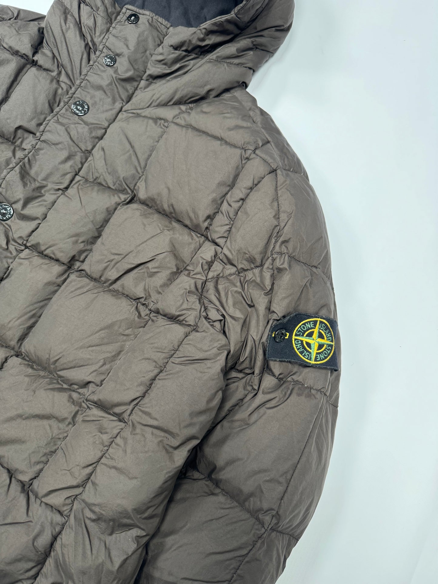Stone island 30th anniversary garment dyed nylon tela down jacket (XL)