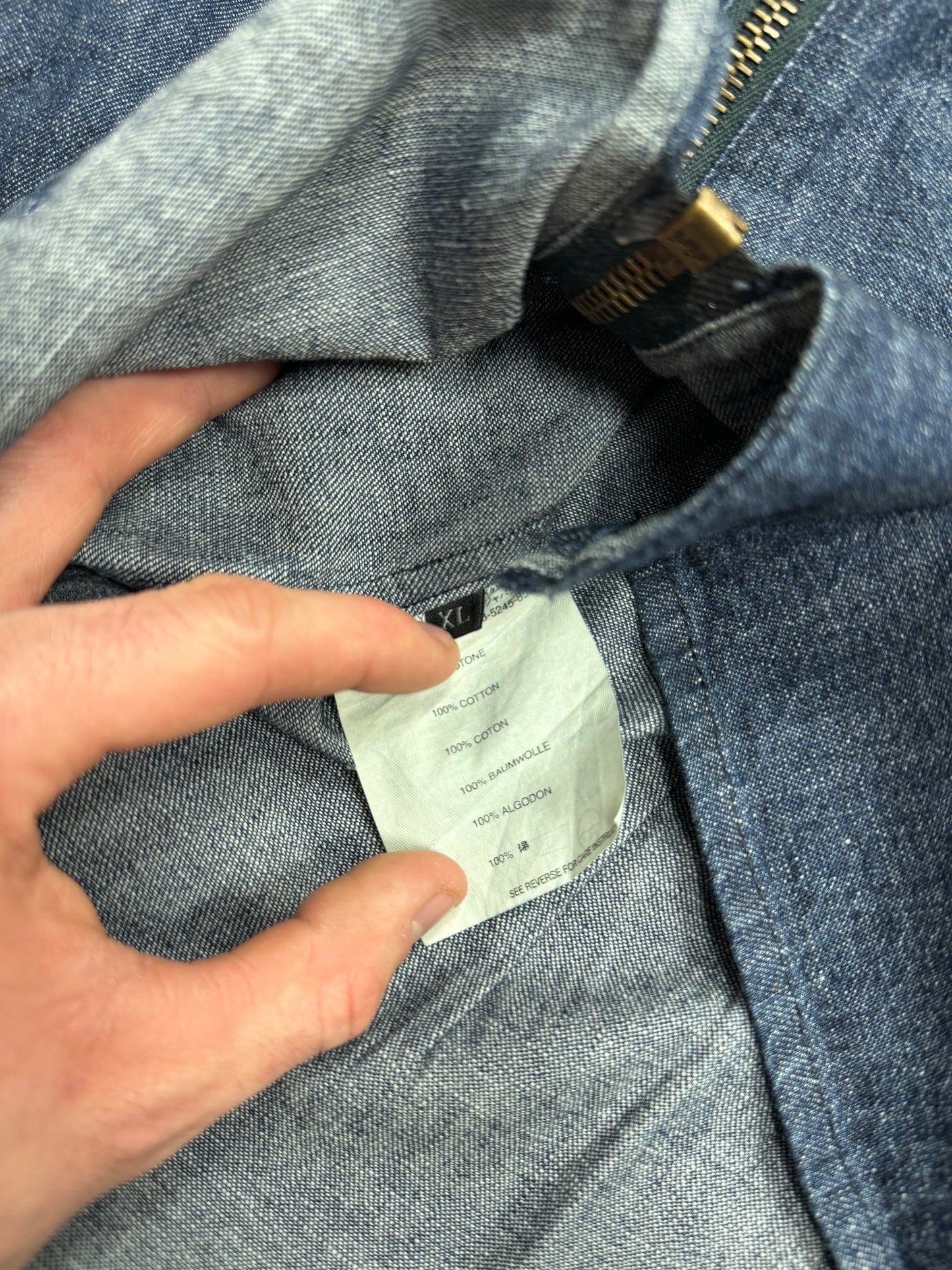 Prada sport denim zip up jacket (M)