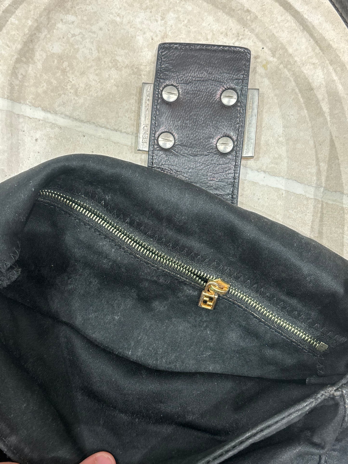 Fendi Mamma Baguette satin shoulder bag