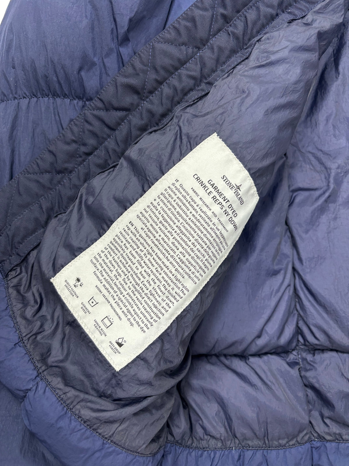 Stone island garment dyed down jacket (L)
