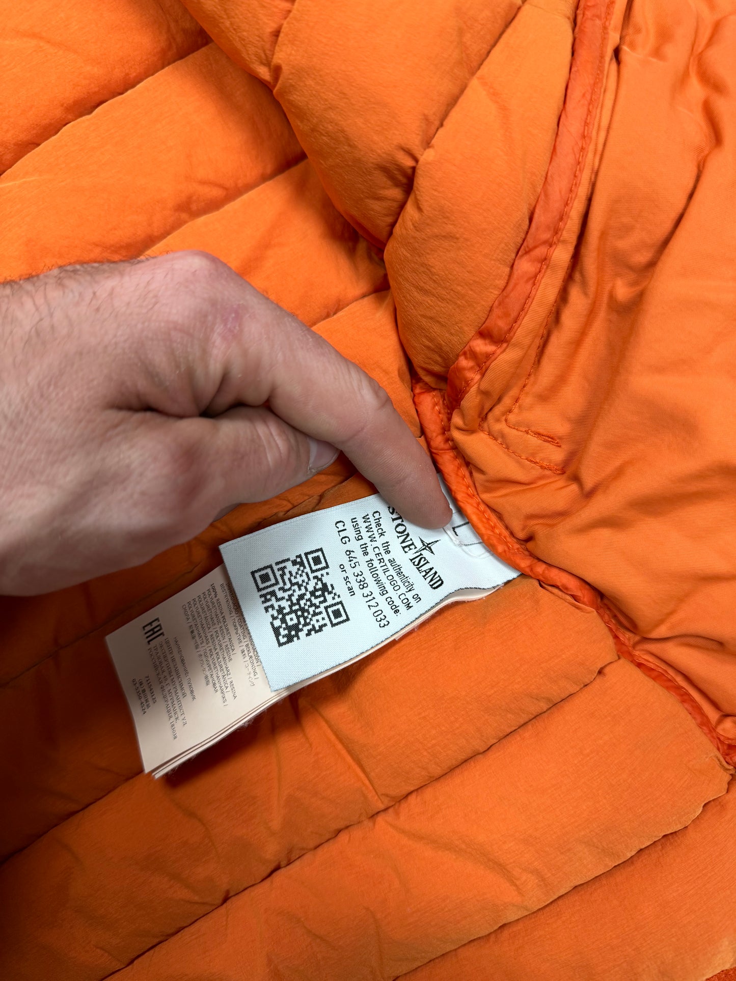 Stone island loom woven down jacket (M)