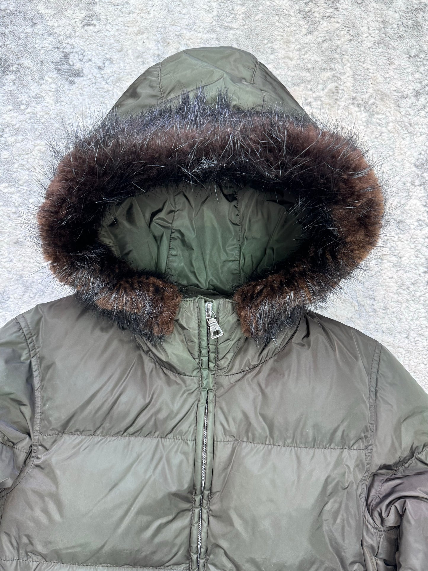 Prada sport fur hood jacket (S)