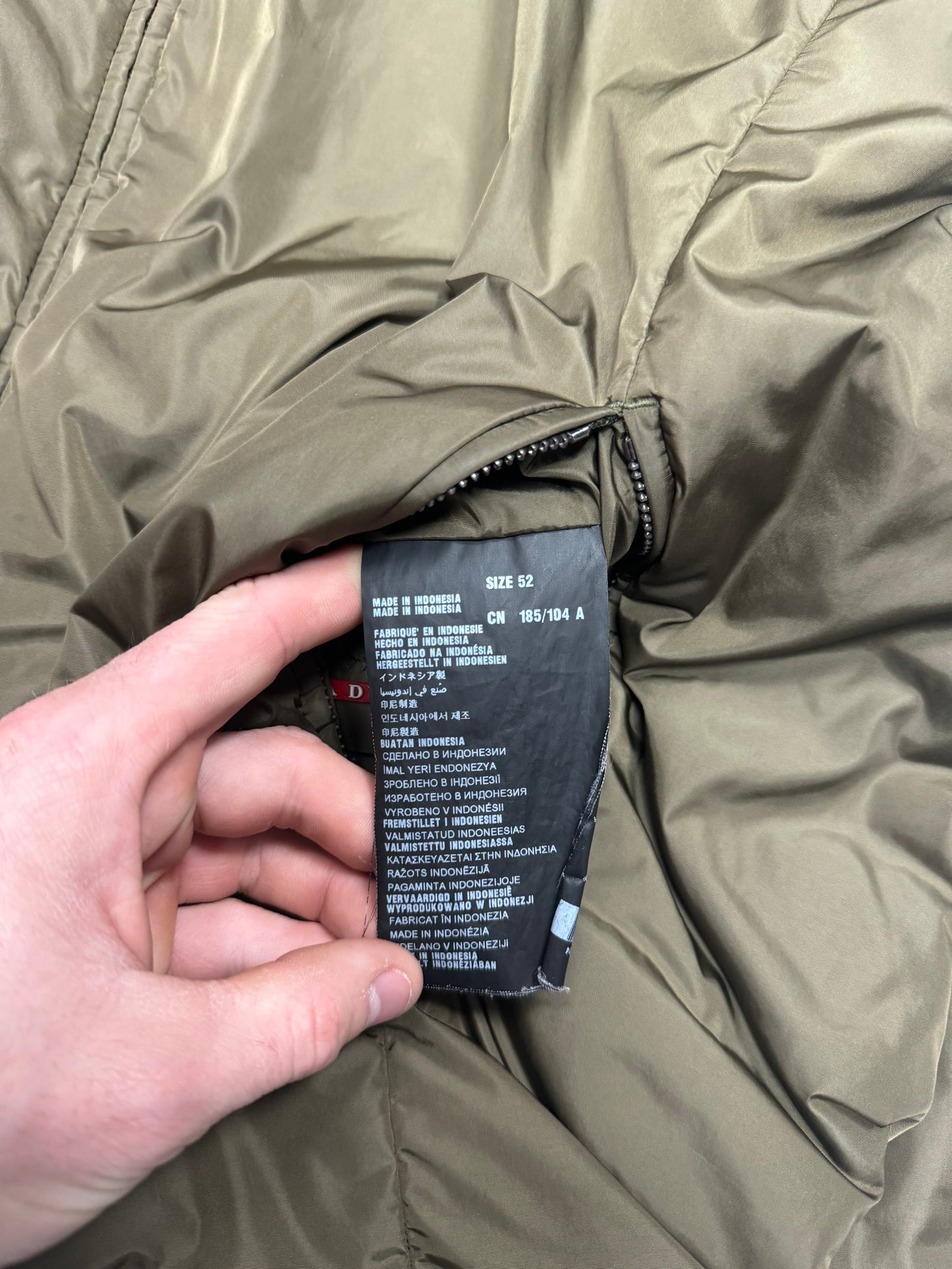 Prada sport padded nylon reversible jacket (L)