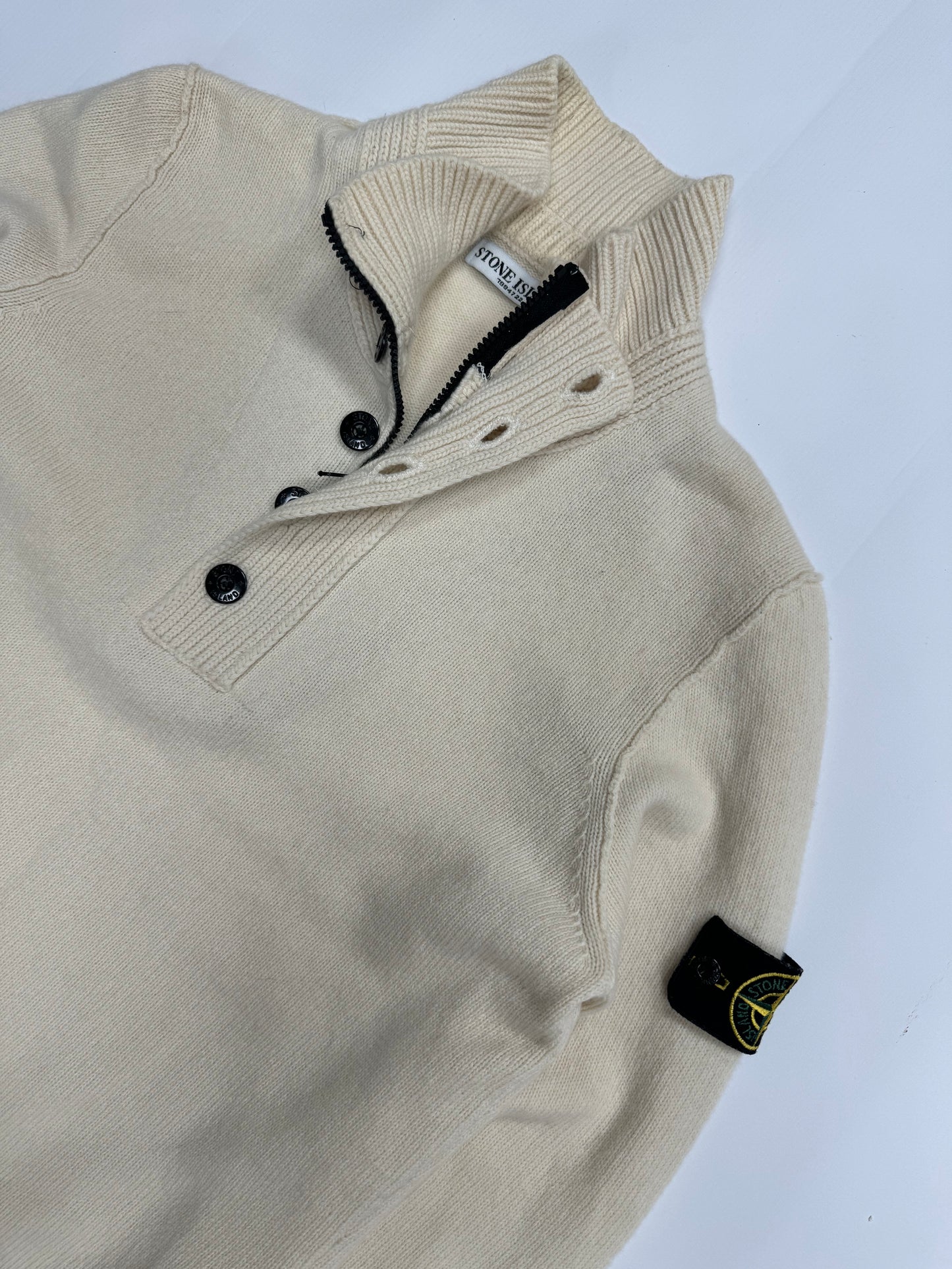 Stone island A/W 2010 quarter zip knit sweatshirt (M)
