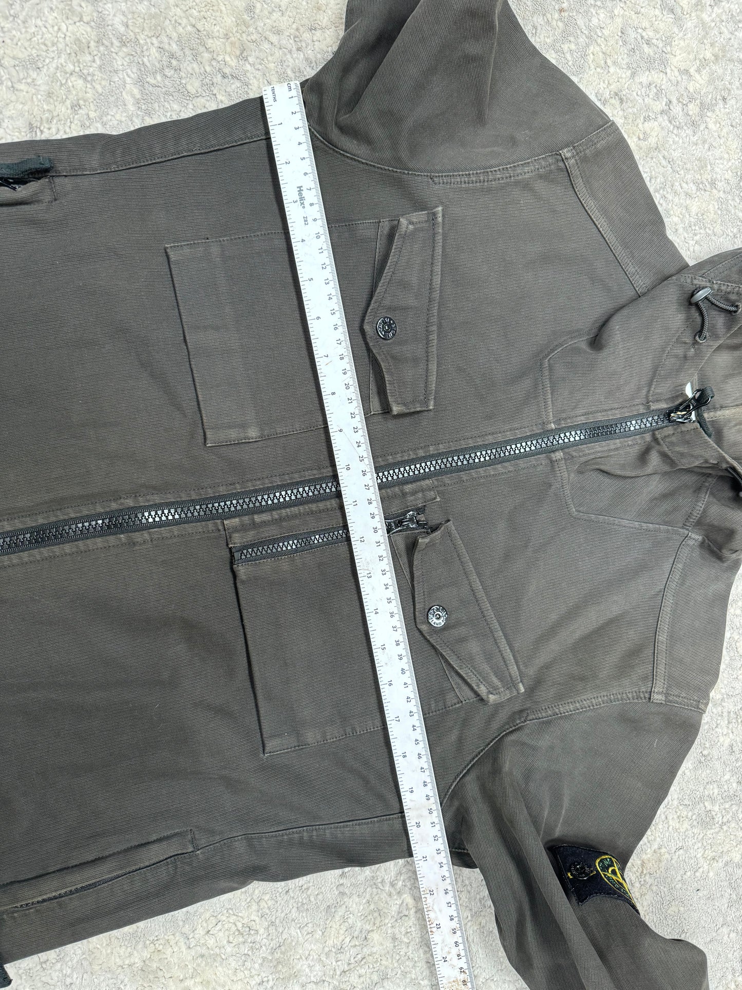 Stone island hooded over shirt (M)