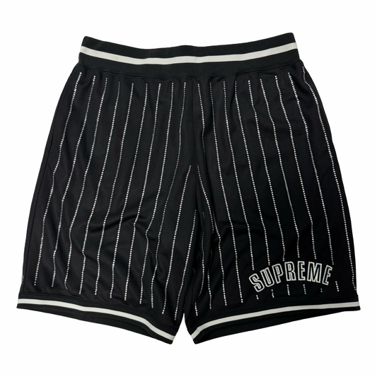 Supreme rhinestone jersey jogger shorts (M)