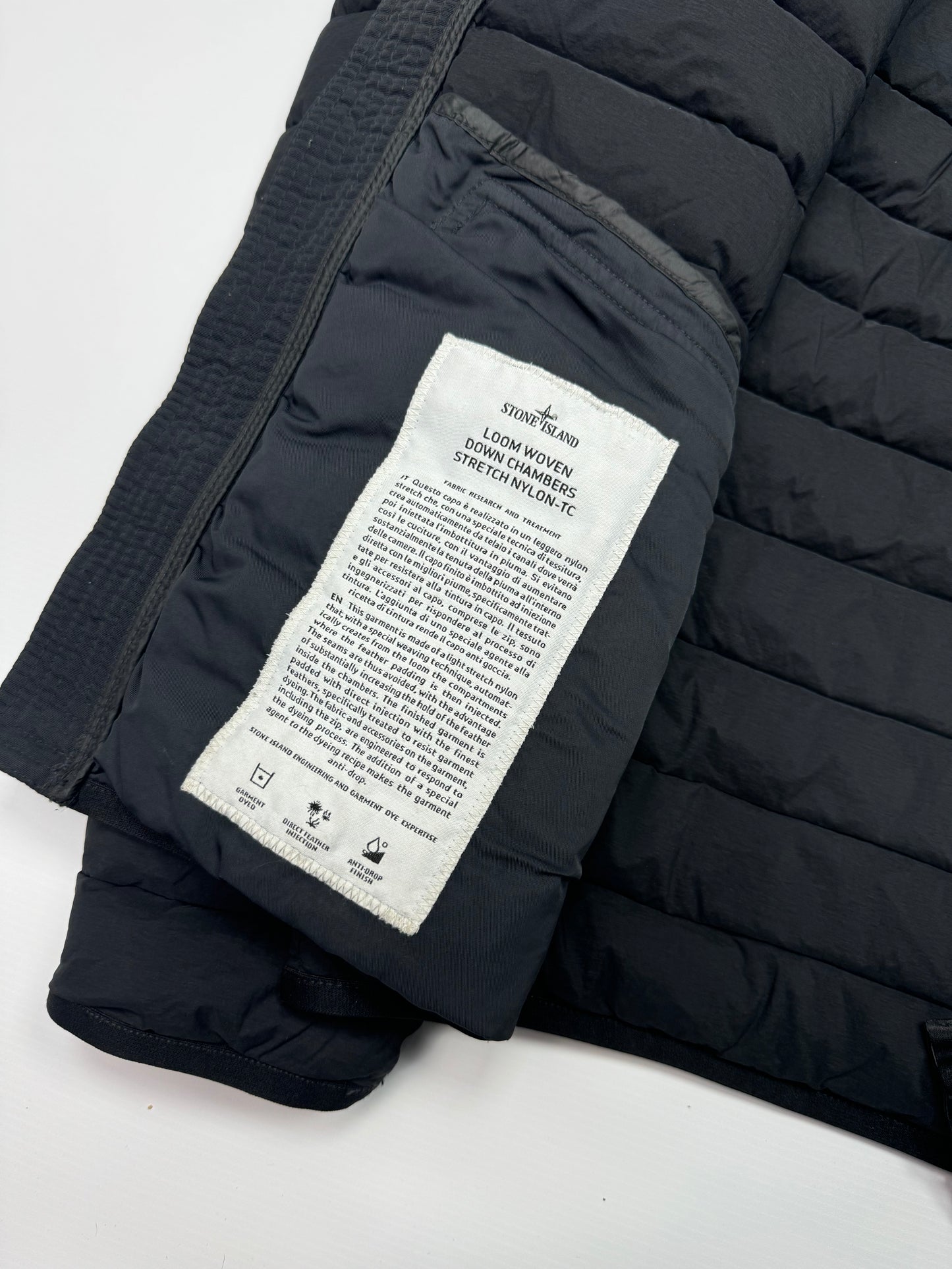 Stone island loom woven down jacket (M)