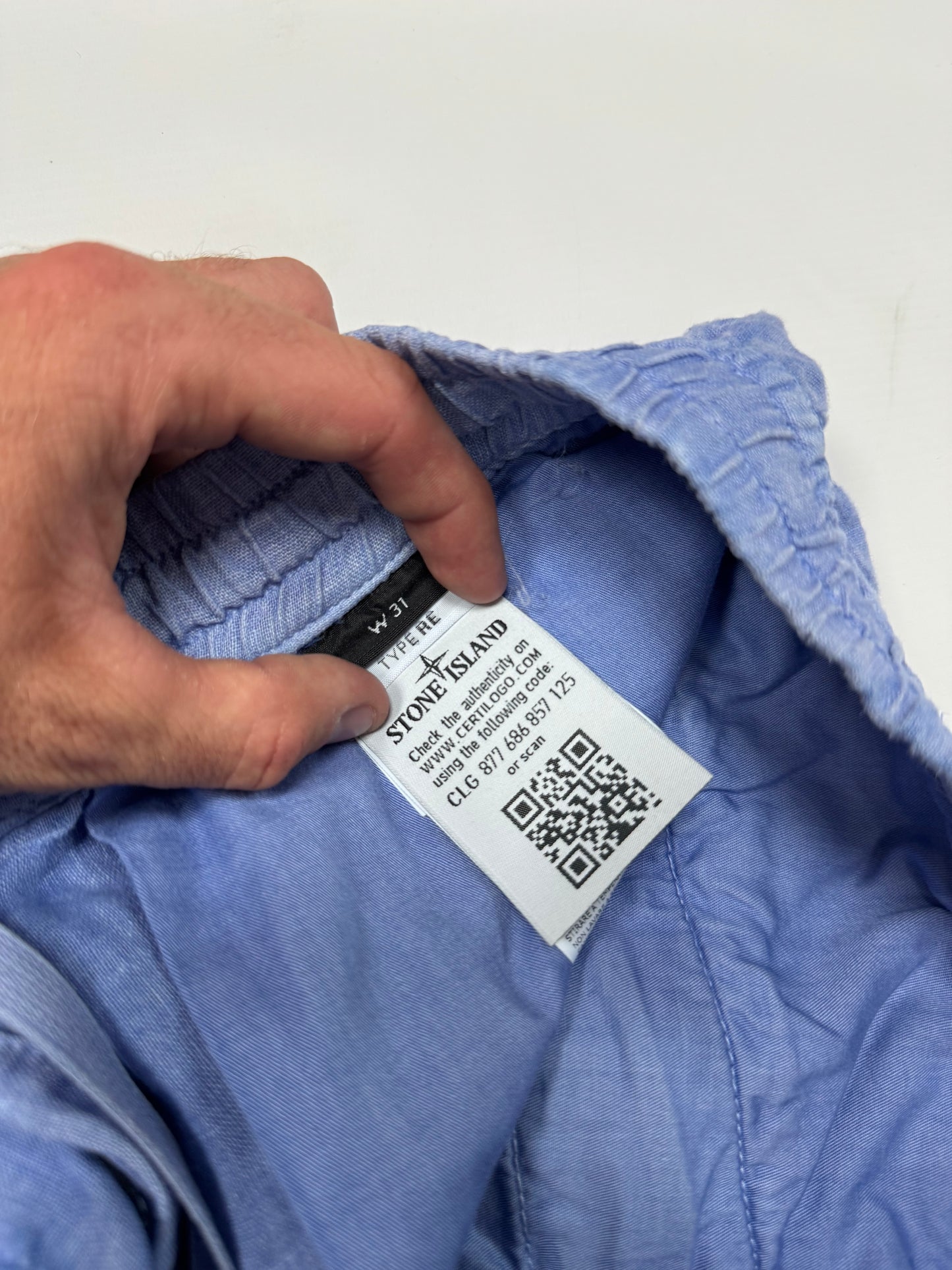 Stone island linen cargo shorts (31W)