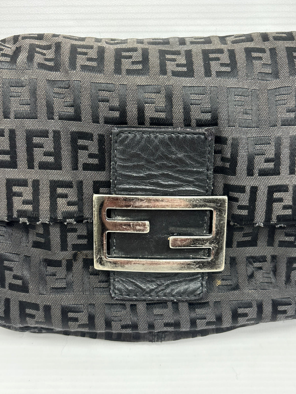 Fendi Zucca mini FF baguette shoulder bag