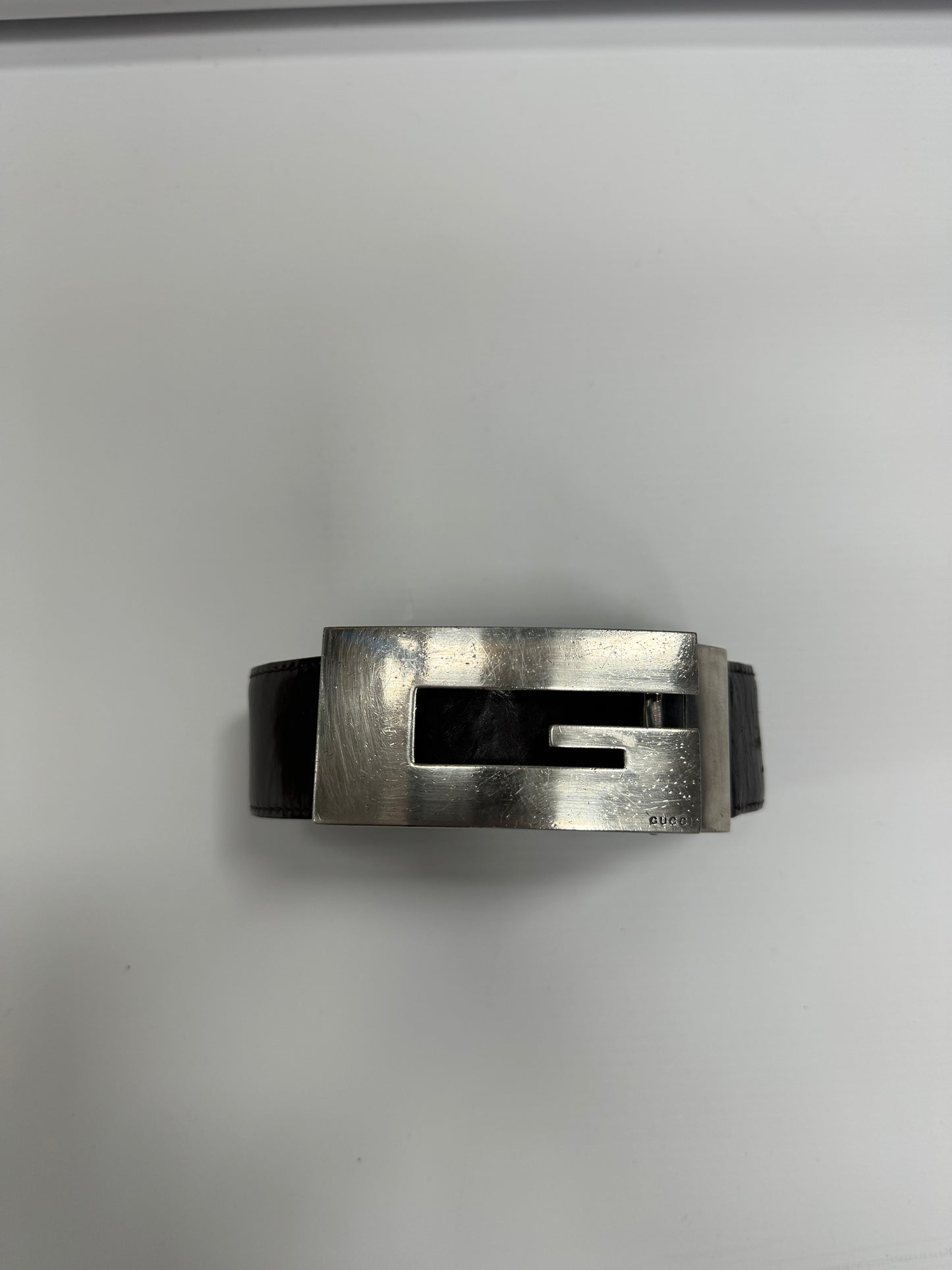 Gucci G buckle belt (S)