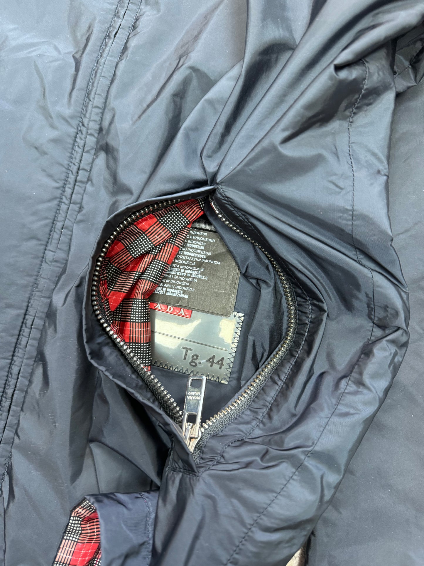 Prada sport chequered reversible nylon jacket (S)