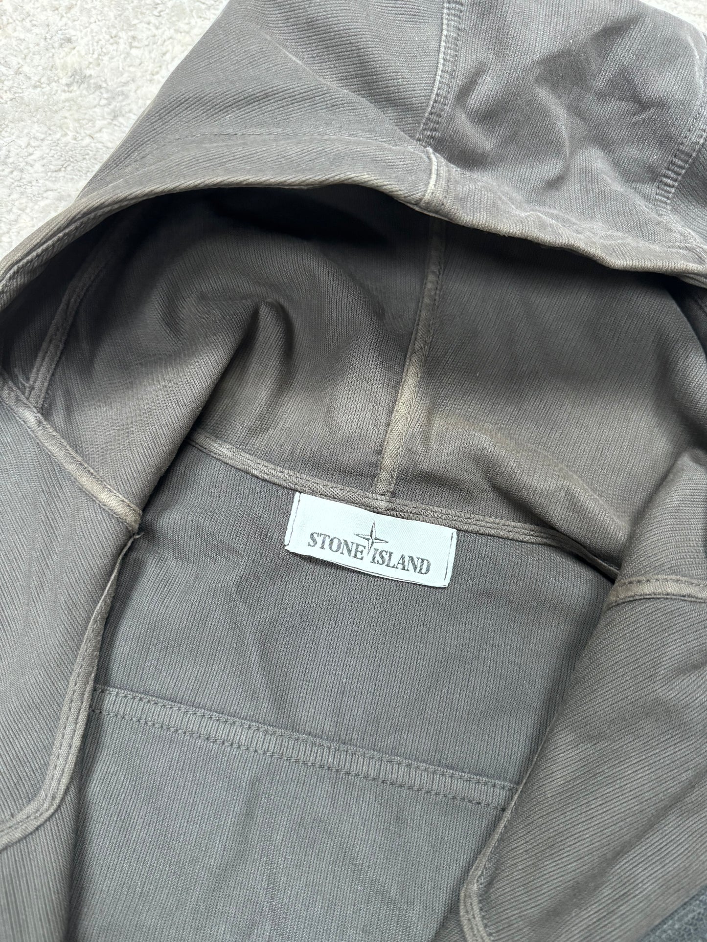 Stone island hooded over shirt (M)