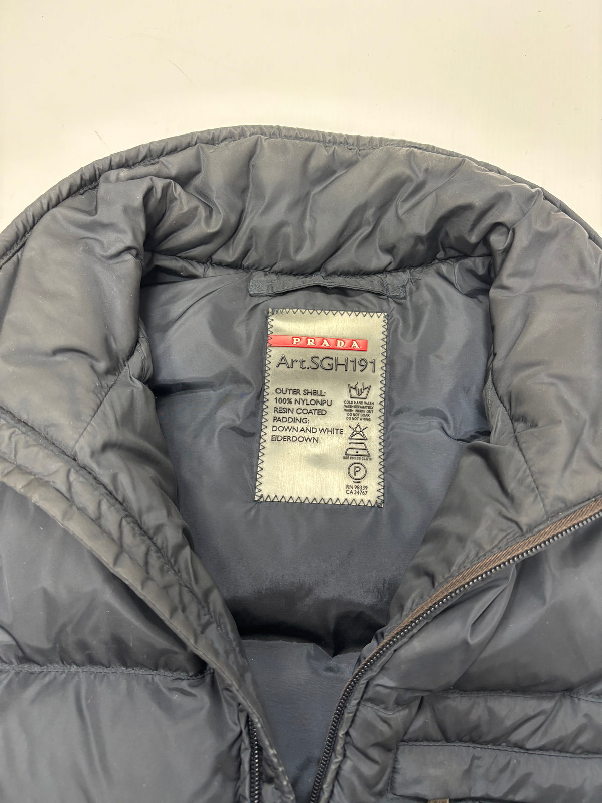 Prada Milano nylon down gilet (S)