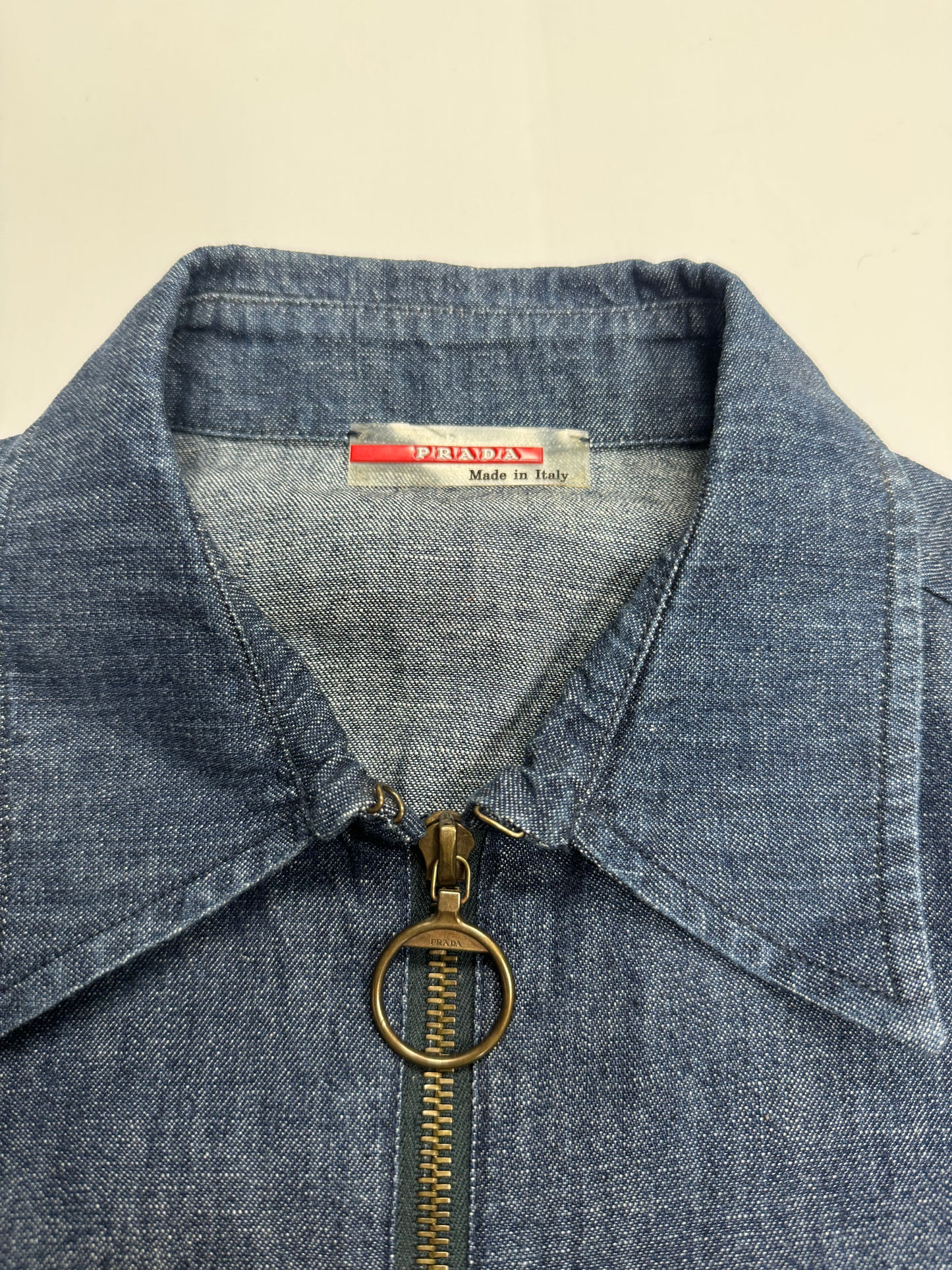 Prada sport denim zip up jacket (M)