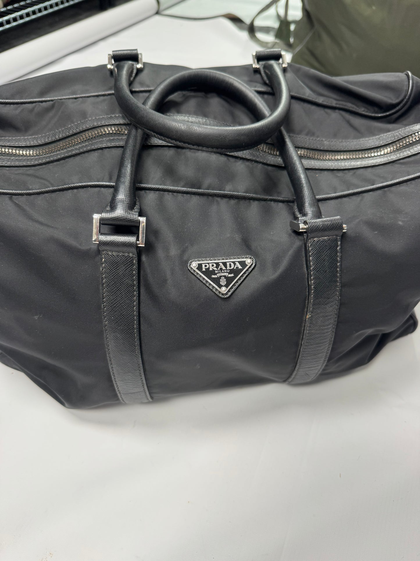 Prada Milano nylon duffle bag (M)